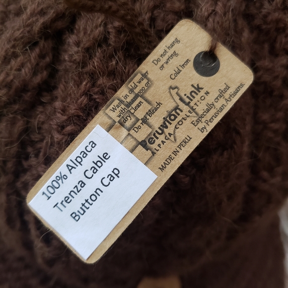 💯% Alpaca Cable knit Hat - Washable! - Picture 3 of 5